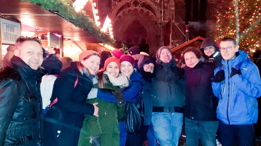 Weihnachtsmarkt mit dem Team